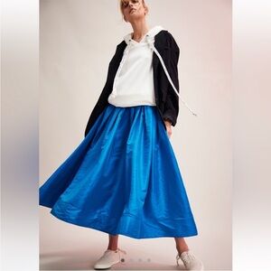 Free People Lake Victoria Blue Emilia Skirt